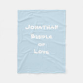 Couverture Polaire Personnalisé pour bébé "Bundle of Love" Bleu doux (Devant)