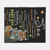 Couverture Polaire Personnalisé Pour Mon Fils De Ma Mère Amoureuse (Devant (Horizontal))