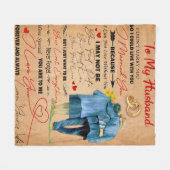 Couverture Polaire Personnalisé Pour Mon Mari, L'Anniversaire De Mon  (Devant (Horizontal))