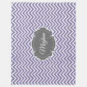 Couverture Polaire Personnalisé Purple Chevron (Devant)