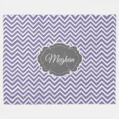 Couverture Polaire Personnalisé Purple Chevron (Devant (Horizontal))