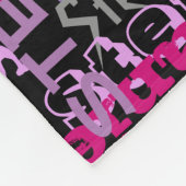 Couverture Polaire Personnalisé rose/noir Nom personnalisé Collage Gi (Coin)