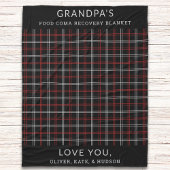 Couverture Polaire Personnalisé Rouge Noir Plaid Amusant Grand-père d