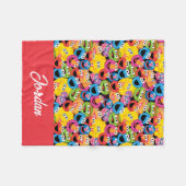 Couverture Polaire Personnalisé Sésame Street Caractère Face Motif (Devant (Horizontal))