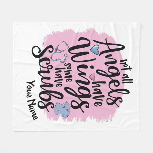 Couverture Polaire Personnalisé - Tous les anges n'ont pas d'ailes en (Devant (Horizontal))