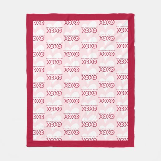 Couverture Polaire Personnalisé Valentine's Day Medium (Devant)