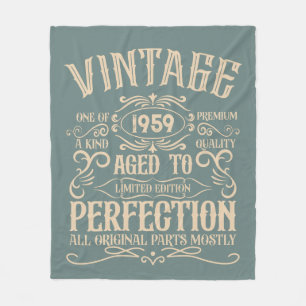 Couverture Polaire Personnalisé vintage 65e anniversaire whiskey thèm