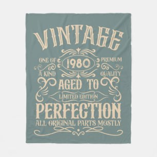 Couverture Polaire Personnalisé vintage anniversaire whiskey étiquett