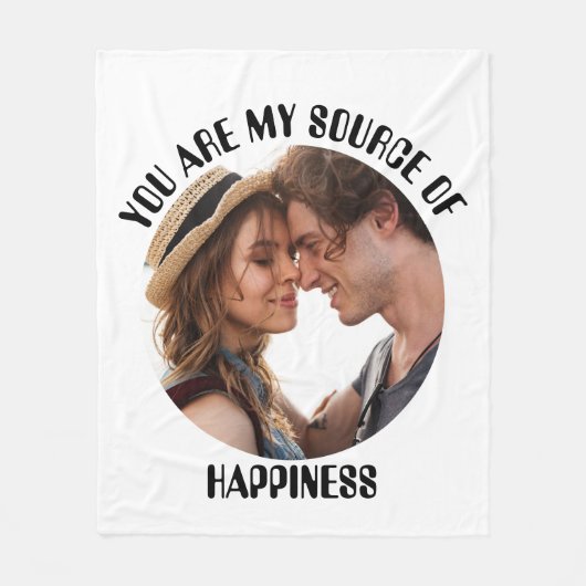 Couverture Polaire Personnalisé Vous êtes ma source de bonheur Photo (Devant)