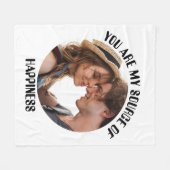 Couverture Polaire Personnalisé Vous êtes ma source de bonheur Photo (Devant (Horizontal))