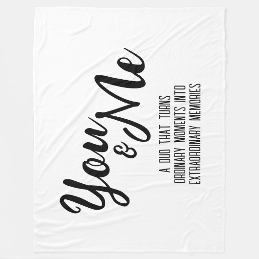 Couverture Polaire Personnalisé vous & moi (Devant)