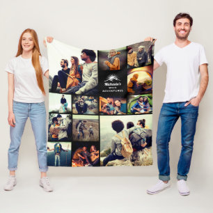 Couverture Polaire Personnalisé "Wild Adventures" Photo Collage Fleec