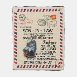 Couverture Polaire Personnalisée À Ma Chère Lettre De Fils-En-Droit