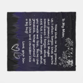 Couverture Polaire Personnalisée À Ma Mère Lettre D'Amour Du Fils (Devant (Horizontal))