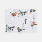 Couverture polaire personnalisée avec nom (Devant (Horizontal))