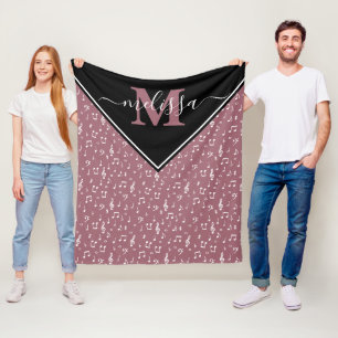 Couverture polaire personnalisée avec symboles mus