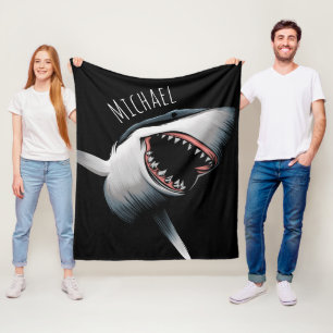Couverture polaire personnalisée Great White Shark