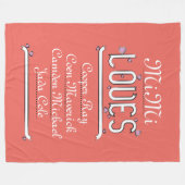 Couverture Polaire Personnalisée, Mimi aime ses 4 grands (Devant (Horizontal))