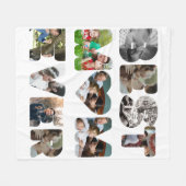 Couverture Polaire Personnalisée moderne 11 photo Meilleure maman jam (Devant (Horizontal))