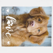 Couverture Polaire Personnalisée Pet Memorial Love Empreinte de patte (Devant (Horizontal))