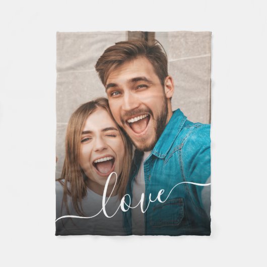 Couverture polaire personnalisée photo et texte (Devant)