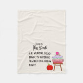 Couverture polaire personnalisée pour enseignant d (Devant)