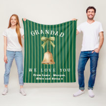 Couverture polaire personnalisée pour Noël grand-p