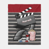 Couverture Polaire Personnaliser Afficher l'heure Photos de films (Devant)