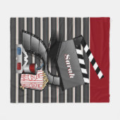 Couverture Polaire Personnaliser Afficher l'heure Photos de films (Devant (Horizontal))