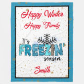 Couverture Polaire Personnaliser de la saison de gel (Devant)