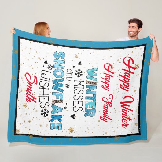 Couverture Polaire Personnaliser des baisers d'hiver (En situation)