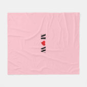 Couverture Polaire Personnaliser Deux initiales A Loves B coeur rouge (Devant (Horizontal))