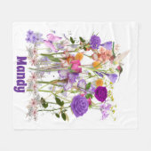 Couverture Polaire Personnaliser les fleurs du coeur (Devant (Horizontal))