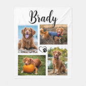 Couverture Polaire Personnaliser moderne Amoureux des chiens pour ani (Devant)