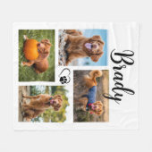 Couverture Polaire Personnaliser moderne Amoureux des chiens pour ani (Devant (Horizontal))