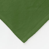 Couverture Polaire Personnaliser Monogram initial Modèle Forest Green (Coin)