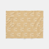 Couverture Polaire Personnaliser monogramme lettre initiale camel kak (Devant (Horizontal))