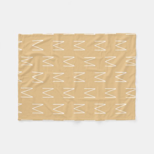 Couverture Polaire Personnaliser monogramme lettre initiale camel kak (Devant (Horizontal))