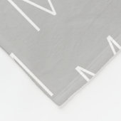 Couverture Polaire Personnaliser monogramme lettre initiale gris blan (Coin)