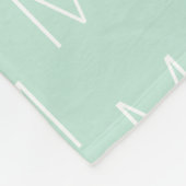 Couverture Polaire Personnaliser monogramme lettre initiale menthe (Coin)