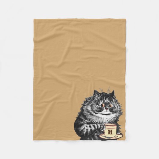 Couverture Polaire Personnaliser Mug Initial, Louis Wain (Devant)