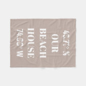 Couverture Polaire Personnaliser Nos Coordonnées Beach House (Devant (Horizontal))