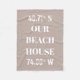 Couverture Polaire Personnaliser Nos Coordonnées Beach House