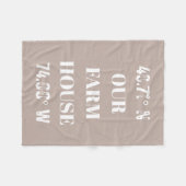 Couverture Polaire Personnaliser nos coordonnées de ferme (Devant (Horizontal))