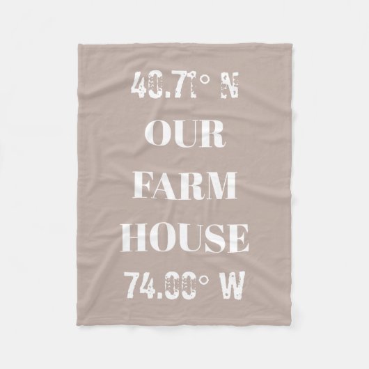 Couverture Polaire Personnaliser nos coordonnées de ferme (Devant)