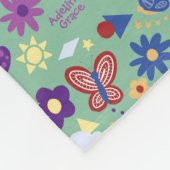Couverture Polaire Personnaliser Papillons Jardin Fun Formes Sage Ver (Coin)