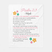 Couverture Polaire Personnaliser Psaume 23-NIV Bible Scripture Fleurs (Devant)
