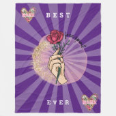Couverture Polaire Personnaliser Rose Mama la meilleure jamais (Devant)
