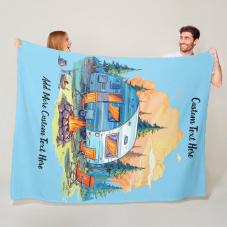 Couverture Polaire Personnaliser Véhicule de Loisirs Camping Feu de C