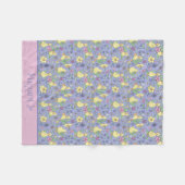 Couverture Polaire Personnalisez les Fleurs sauvages de canards jaune (Devant (Horizontal))